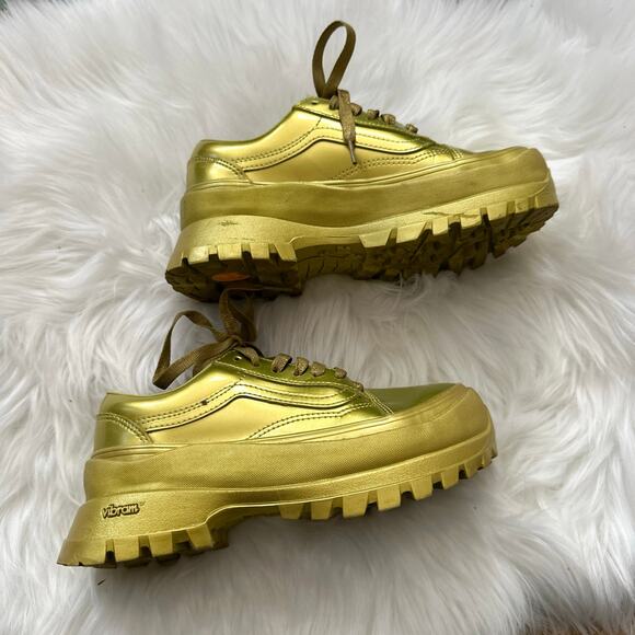 Vans x Collina Strada Gold Metallic Chunky Sneakers - Picture 6 of 11